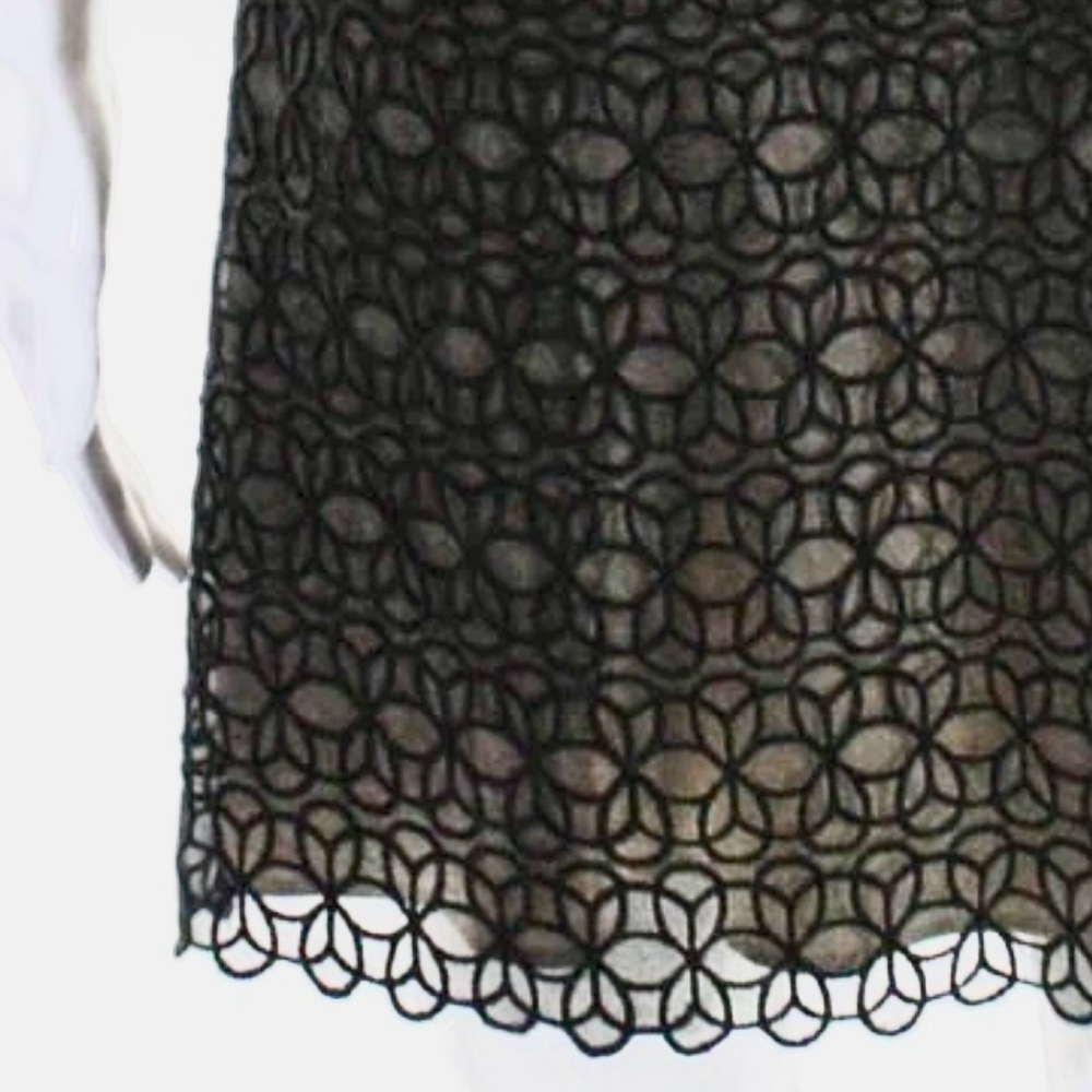 Milly of NY Vintage Silk Lace Mini Shift Dress in Black Size 2 - Picture 6 of 14